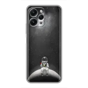 Силіконовый Чохол з принтом "Космонавти" на Xiaomi Redmi 12 (5G) (Космонавт романтик)