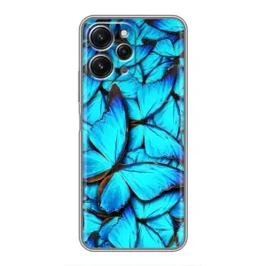 Силиконовый бампер с картинкой животных для Xiaomi Redmi 12 (5G) (Крылья бабочек)