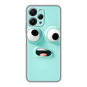 Силиконовые Чехлы (смешные стикеры) для Xiaomi Redmi 12 (5G) (Забавное мятное лицо)