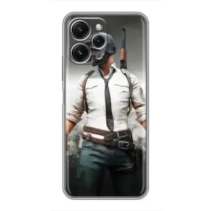 Силиконовый чехол с картинкой "Герой Pubg" на Xiaomi Redmi 12 (5G) (Пабг)