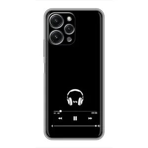 Чехол с картинками на черном фоне для Xiaomi Redmi 12 (5G) (Плеер)