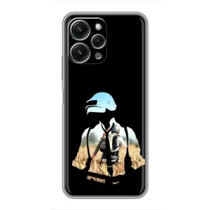 Силиконовый чехол с картинкой "Герой Pubg" на Xiaomi Redmi 12 (5G) (Пубг мен)