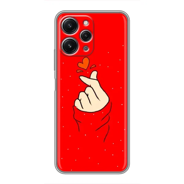 Чехол с рисунком «Сердце на красном» для Xiaomi Redmi 12 (5G) Чехол с рисунком «Сердце на красном» для Xiaomi Redmi 12 (5G)