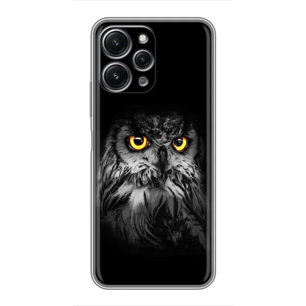 Чехол с рисунком «Сова на чёрном» для Xiaomi Redmi 12 (5G) Чехол с рисунком «Сова на чёрном» для Xiaomi Redmi 12 (5G)