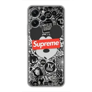Чехол с Брендами одежды на Редми 12 (5G) (Supreme Маус)