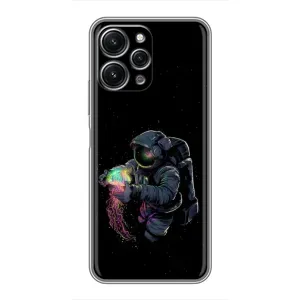 Силіконовый Чохол з принтом "Космонавти" на Xiaomi Redmi 12 (5G) (В руках земля)