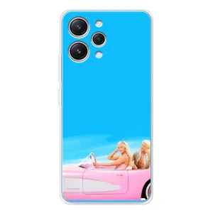 Силиконовый Чехол Барби Фильм на Xiaomi Redmi 12 (Барби и Кен)