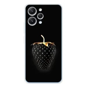 Чохол з зображенням смачної їжі для Xiaomi Redmi 12 (Чорна полуниця)