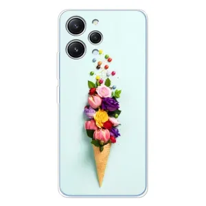 Чехлы с тематикой "ЦВЕТЫ" на Xiaomi Redmi 12 (Цветок-мороженное)