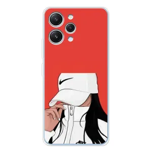 Силіконовый Чохол на Xiaomi Redmi 12 з картинкой Модных девушек (Дівчина Nike)