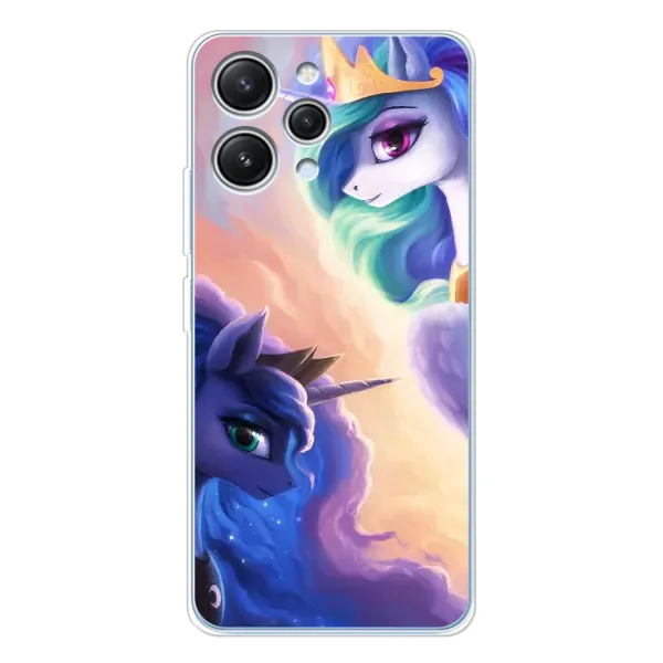 Чехол с рисунком «Единорожки на тучках» для Xiaomi Redmi 12 Чехол с рисунком «Единорожки на тучках» для Xiaomi Redmi 12