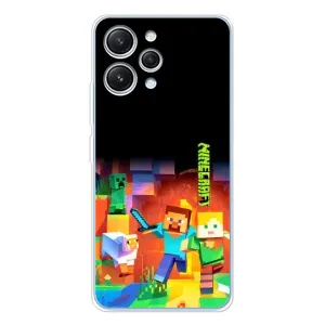 Чехлы для Xiaomi Redmi 12 (Персонажи Майн Крафт) (Герой Майнкрафт)