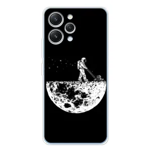 Силіконовый Чохол з принтом "Космонавти" на Xiaomi Redmi 12 (Космонавт)