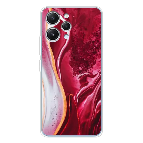 Чехол с рисунком «Красный мрамор» для Xiaomi Redmi 12 Чехол с рисунком «Красный мрамор» для Xiaomi Redmi 12