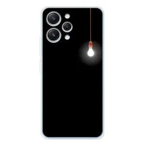 Чохол з картинками на чорному фоні для Xiaomi Redmi 12 (Лампочка)