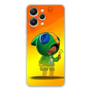 Чехол Бравл Старс для Xiaomi Redmi 12 (LEON в кофте)