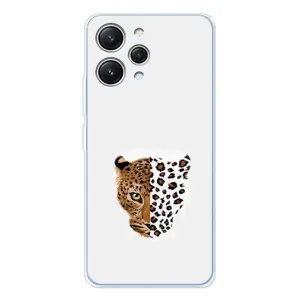 Чохол з леопардовим принтом на Xiaomi Redmi 12 (Леопард на білому)
