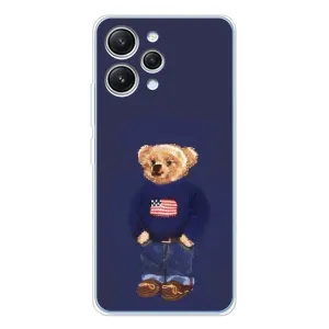 Чехлы Мишка Тедди для Редми 12 (Мишка USA)