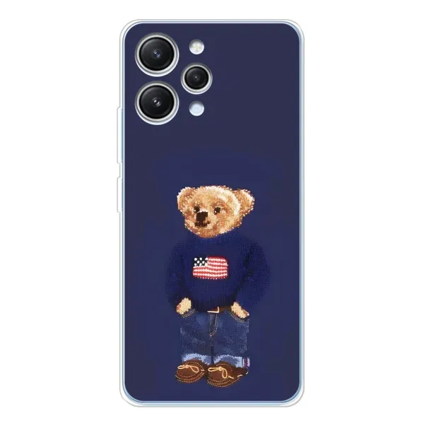 Чехол с рисунком «Мишка USA» для Xiaomi Redmi 12 Чехол с рисунком «Мишка USA» для Xiaomi Redmi 12