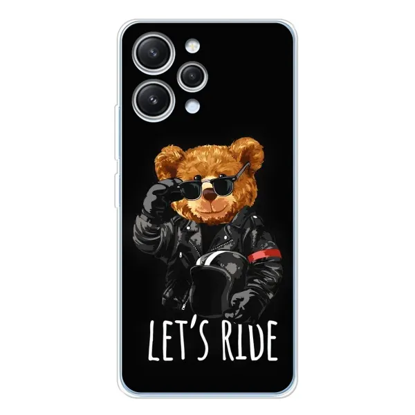 Чехол с рисунком «Модный Мишка» для Xiaomi Redmi 12 Чехол с рисунком «Модный Мишка» для Xiaomi Redmi 12