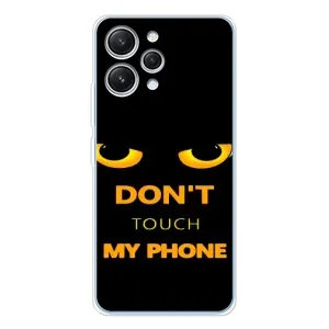 Чехол с Прикольным принтом на Xiaomi Redmi 12 (Не трогай мой телефон)