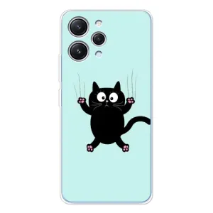 Силіконовий чохол з котиком для Xiaomi Redmi 12 (Падаючий кіт)