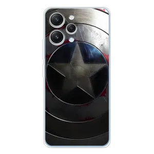 Чехол с Щитом Капитана Америки на Xiaomi Redmi 12 (Ретро Щит Капитана)