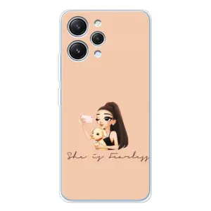 Силіконовый Чохол на Xiaomi Redmi 12 з картинкой Модных девушек (З собакою)