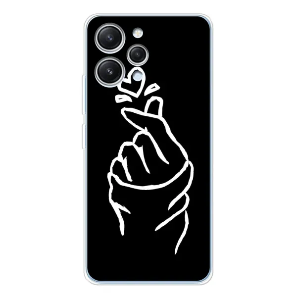 Чехол с рисунком «Сердце на черном» для Xiaomi Redmi 12