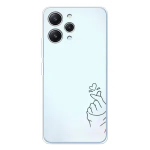 Чохол (Знак сердечка) для Xiaomi Redmi 12 (Сердечко на блакитному)