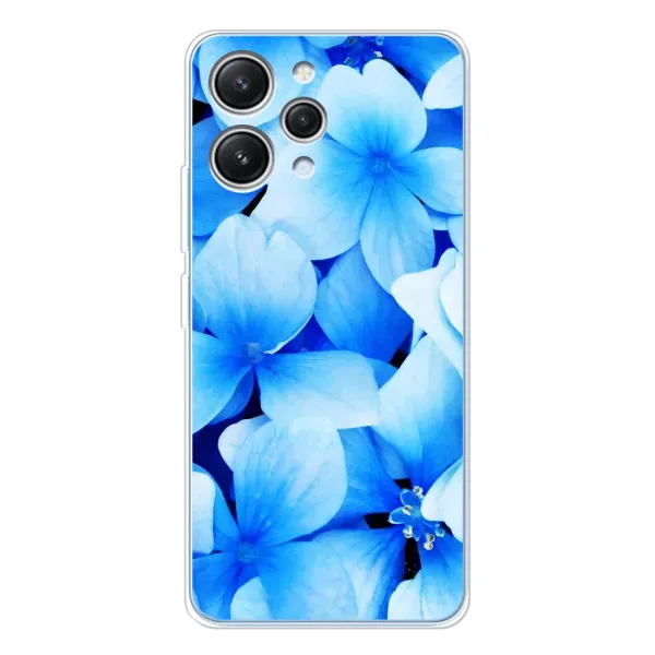 Чехол с рисунком «Синие цветы» для Xiaomi Redmi 12 Чехол с рисунком «Синие цветы» для Xiaomi Redmi 12