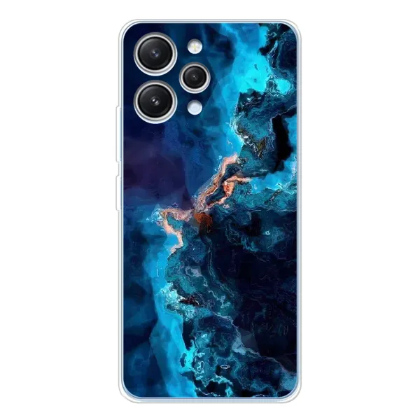 Чехол с рисунком «Синий мрамор» для Xiaomi Redmi 12 Чехол с рисунком «Синий мрамор» для Xiaomi Redmi 12