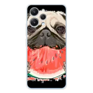 Чехол (ТПУ) Милые собачки для Xiaomi Redmi 12 (Смешной Мопс)