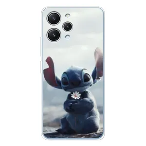 Чехол с рисунком Стич для Xiaomi Redmi 12 (Стич с цветочком)