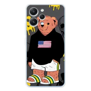 Чехлы Мишка Тедди для Редми 12 (Teddy USA)