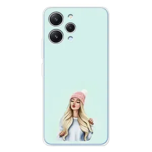 Силіконовый Чохол на Xiaomi Redmi 12 з картинкой Модных девушек (В шапці)
