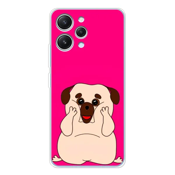 Чехол с рисунком «Веселый Мопсик» для Xiaomi Redmi 12 Чехол с рисунком «Веселый Мопсик» для Xiaomi Redmi 12