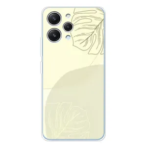 Чехол цветочный дизайн для Xiaomi Redmi 12 (Зелёный фон)