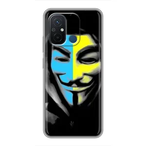 Чехол с Украинской символикой на Редми 12с (Анонимус патриот)