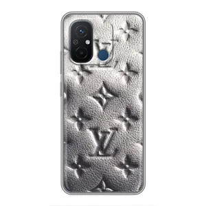 Текстурный Чехол Louis Vuitton для Редми 12с (Бежевый ЛВ)
