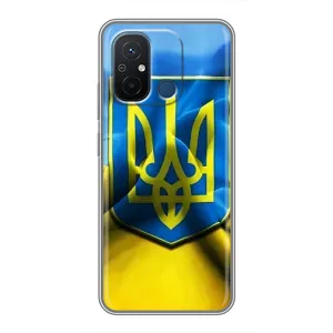 Чехол с картинкой (Патриотический ГЕРБ) на Xiaomi Redmi 12C (Герб и Флаг Украины)