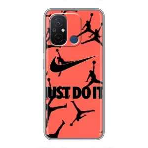 Силіконовый Чохол Nike Air Jordan на Редмі 12с (Just Do It)