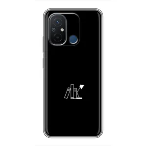 Чохол з картинками на чорному фоні для Xiaomi Redmi 12C (Книжки)