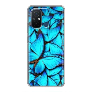 Силиконовый бампер с картинкой животных для Xiaomi Redmi 12C (Крылья бабочек)