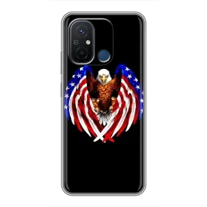 Чохол Прапор USA для Xiaomi Redmi 12C (Крила США)