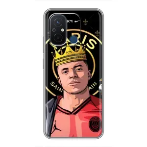 Чехол (TPU) с Футболистом на Xiaomi Redmi 12C (Mbappe King)