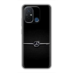 Силиконовый бампер с картинкой машины на Xiaomi Redmi 12C (Mercedes)