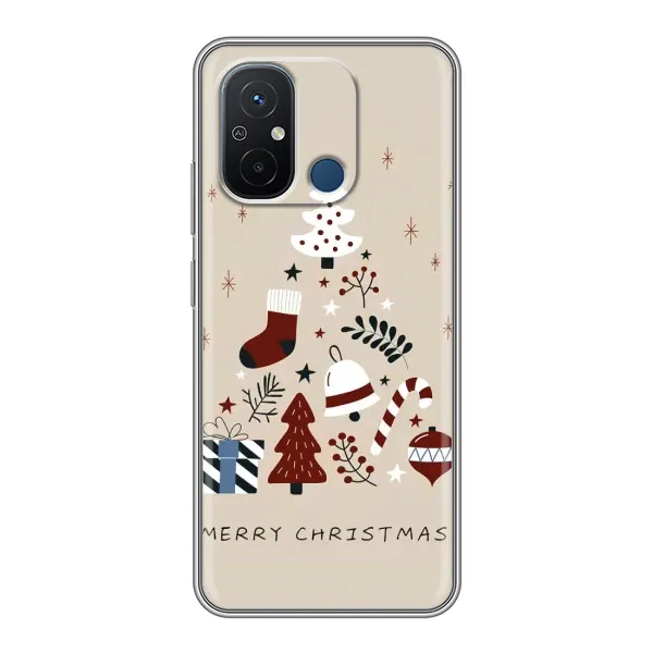 Чехол с рисунком «Merry Christmas» для Xiaomi Redmi 12C