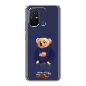 Чехлы Мишка Тедди для Редми 12с (Мишка USA)