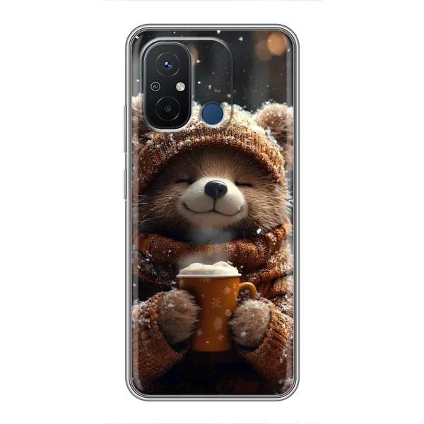 Чехол с рисунком «Медвежонок с кофе» для Xiaomi Redmi 12C Чехол с рисунком «Медвежонок с кофе» для Xiaomi Redmi 12C
